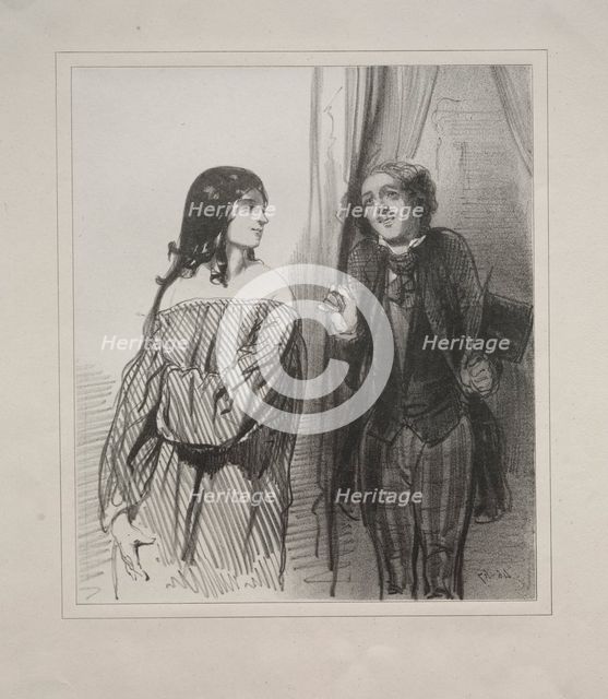 Baliverneries Parisiennes. Creator: Paul Gavarni (French, 1804-1866).