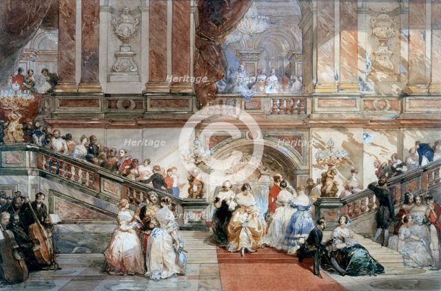'Ball at the Hotel de Ville', 1860. Artist: Eugene Louis Lami