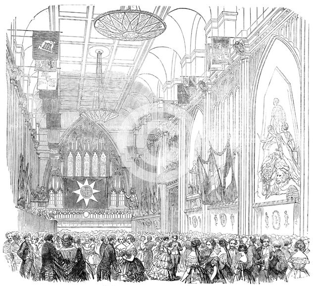 Ball at Guildhall, in aid of the Patriotic Fund, 1854. Creator: Unknown.