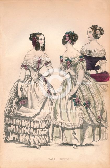'Ball Dresses', 19th century. Creator: Unknown.