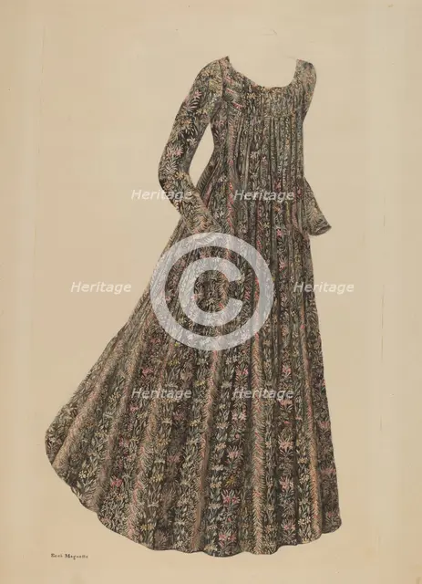 Ball Dress, c. 1939. Creator: Edith Magnette.