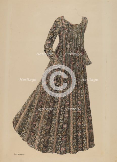 Ball Dress, c. 1939. Creator: Edith Magnette.