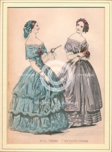 'Ball Dress & Evening Dress', 19th century. Creator: Unknown.