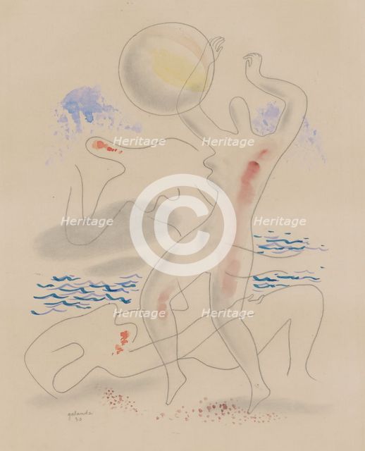 Ball game, 1930. Creator: Mikulas Galanda.
