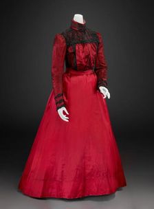 Ball Gown (Bodice, Skirt), 1890s. Creator: Unknown