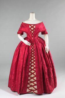 Ball gown, British, ca. 1842. Creator: Unknown