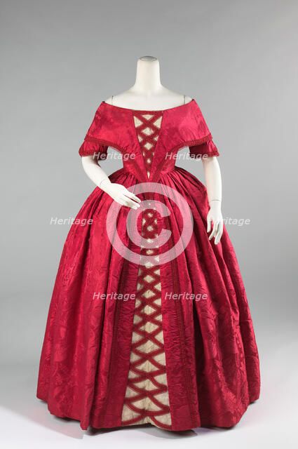 Ball gown, British, ca. 1842. Creator: Unknown.