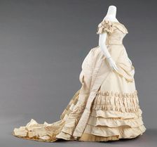Ball gown, probably French, ca. 1872. Creator: House of Worth