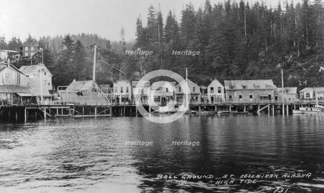 Ball ground under water at high tide, 1916. Creator: Unknown.