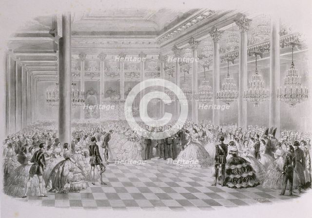 Ball in the Hall of the Russian Assembly of Nobility on the occasion of the coronation of Emperor Al Artist: Zichy, Mihály (1827-1906)