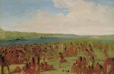 Ball-play of the Women, Prairie du Chien, 1835-1836. Creator: George Catlin