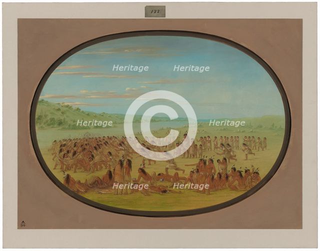 Ball-Play of the Women - Sioux, 1861/1869. Creator: George Catlin.