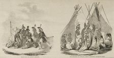 Ball Play of the Ioway Indians and Encampment of Ioways, Lord's Grounds, Regent's Park c1844. Creator: Unknown