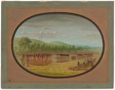 Ball-Play Dance - Choctaw, 1861/1869. Creator: George Catlin