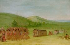 Ball-play Dance, Choctaw, 1834-1835. Creator: George Catlin