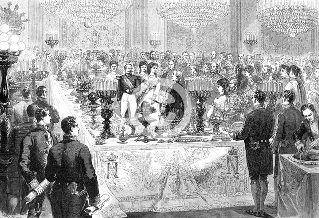 Ball Supper in the Galerie de Diane, at the Tuileries, 1869. Creator: Unknown.