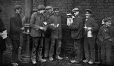 Balloting for the coal strike, Wheatsheaf Colliery, Pendlebury, January 1912, (c1920). Artist: Topical Press Agency