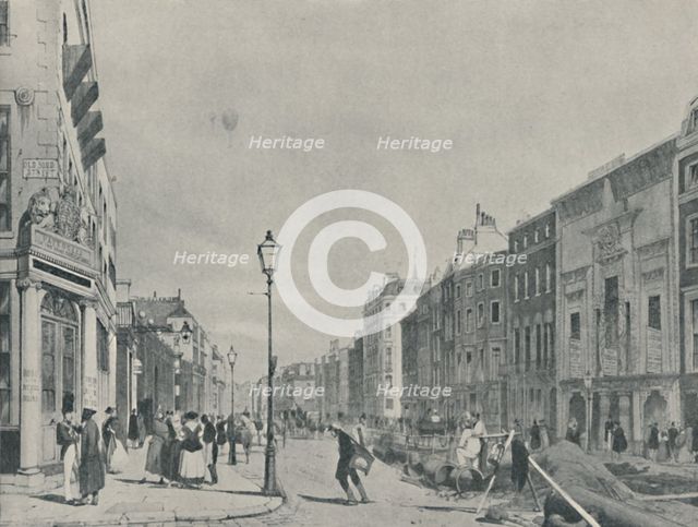 'Balloons Over Piccadilly', 1842', (1920). Artist: Unknown.