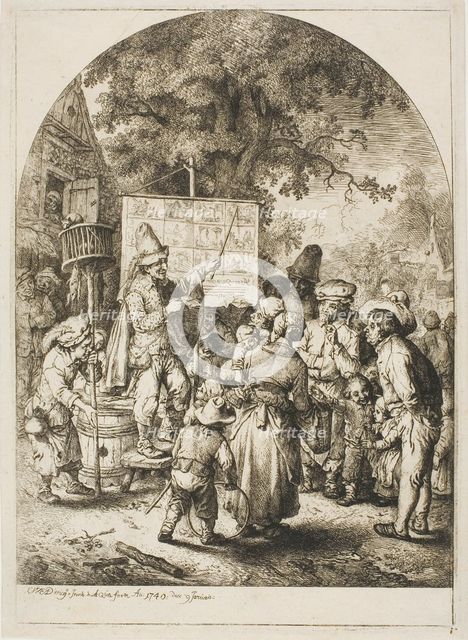 Ballad Singer at a Country Fair, n.d. Creator: Christian Wilhelm Ernst Dietrich.