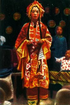 Ballad-singer, China, c1928. Creator: Unknown