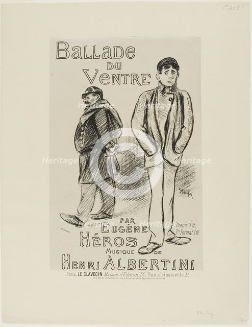 Ballade du Ventre, 1892. Creator: Theophile Alexandre Steinlen.
