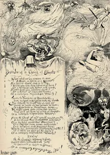 Ballade of a Choice of Ghosts 1886. Artist: Harry Furniss
