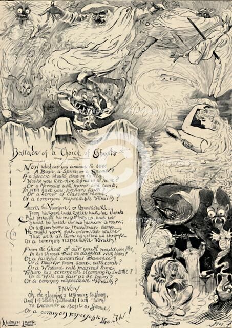 'Ballade of a Choice of Ghosts', 1886. Artist: Harry Furniss.