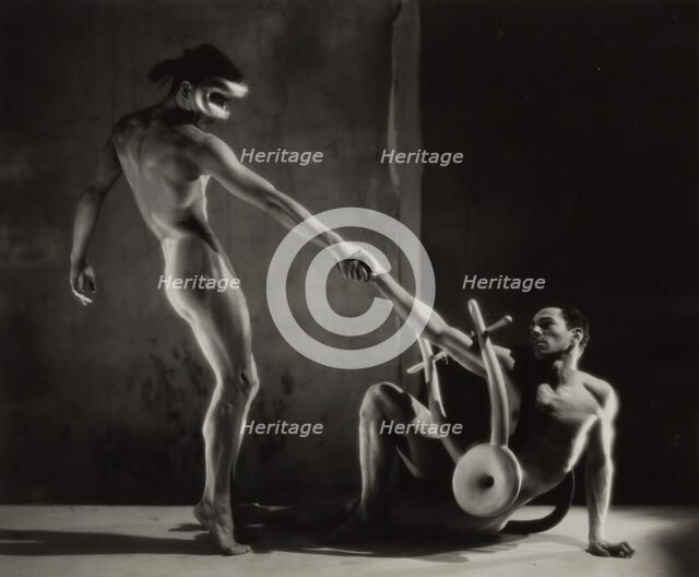 Ballet Orpheus with Noguchi Sculpture, between 1948 and 1955. Creator: George Platt Lynes.