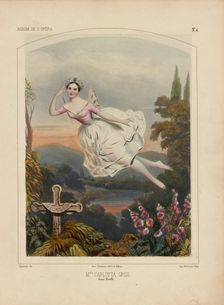 Ballet dancer Carlotta Grisi (1819-1899) as first Giselle, 1844