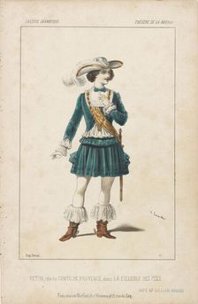 Ballet dancer Marius Petipa (1818-1910) in ballet La filleule des fées by Adolphe Adam, 1849. Creator: Lacauchie, Alexandre (active 1833-1846)