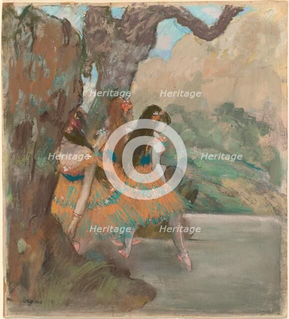 Ballet Dancers, c. 1877. Creator: Edgar Degas.