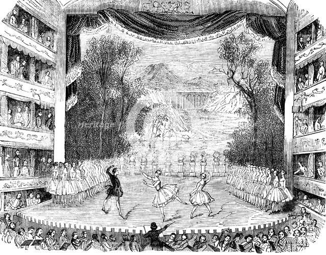Ballet performance at Her Majesty's Theatre, London, 1842. Artist: Unknown