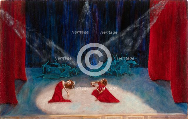 Ballet scene, 1946. Creator: Exter, Alexandra Alexandrovna (1882-1949).