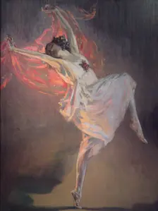 Ballerina Anna Pavlova (1881-1931), 1910s. Artist: Lavery, Sir John (1856-1941)