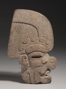 Ballgame Thin Stone Head (Hacha), 600-900. Creator: Unknown