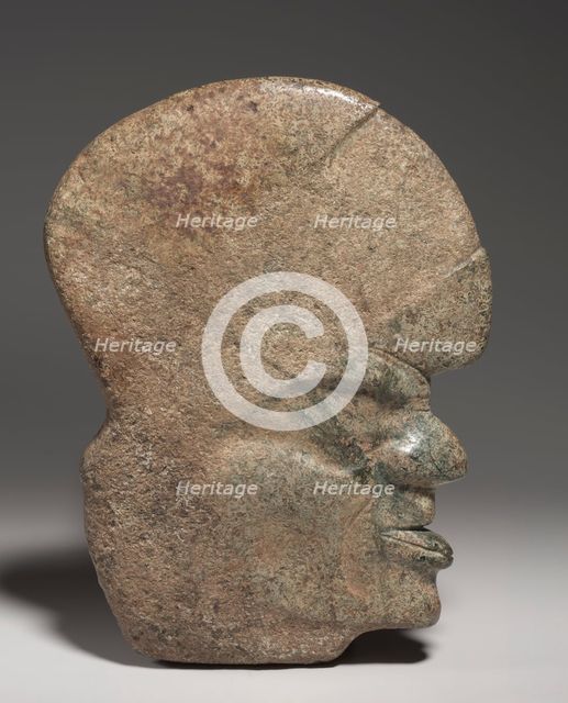 Ballgame Thin Stone Head (Hacha), 600-900. Creator: Unknown.