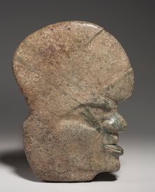 Ballgame Thin Stone Head (Hacha), 600-900. Creator: Unknown