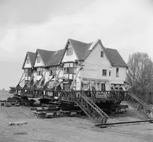Ballingdon Hall being moved, Suffolk, 1972. Artist: Hallam Ashley
