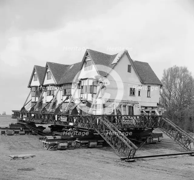 Ballingdon Hall being moved, Suffolk, 1972. Artist: Hallam Ashley