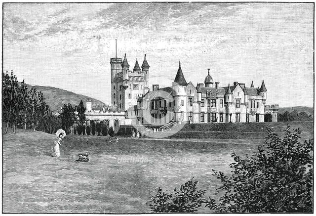 Balmoral Castle from the north-west, Aberdeenshire, Scotland, 1900.Artist: GW Wilson and Company