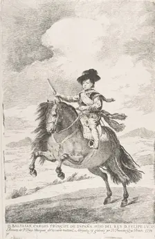 Baltasar Carlos, Prince of Spain and Son of Philip IV (D. Baltasar Carlos Principe de Espa..., 1778. Creator: Francisco Goya