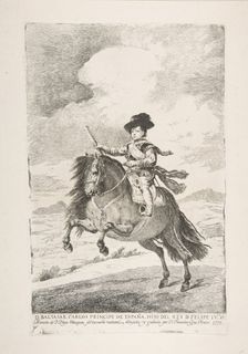 Balthasar Carlos, Prince of Spain and Son of Philip IV (D. Baltasar Carlos Principe de Esp..., 1778. Creator: Francisco Goya