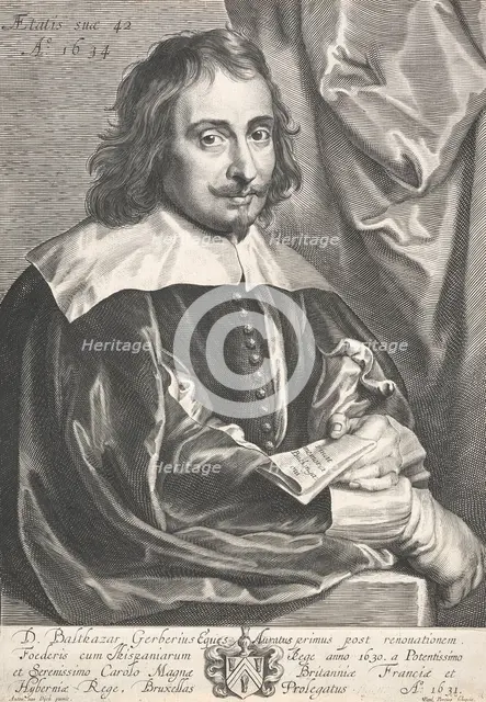 Balthasar Gerbier. From Icones principum virorum ('The Iconography'),  after 1641. Creator: Paulus Pontius.