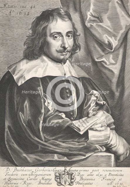 Balthasar Gerbier. From Icones principum virorum ('The Iconography'),  after 1641. Creator: Paulus Pontius.