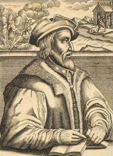 Balthasar Hubmaier, burned for heresy in Vienna, 1609