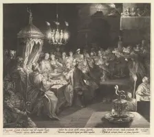 Balthazar's Feast, ca. 1624. Creator: Jan Muller