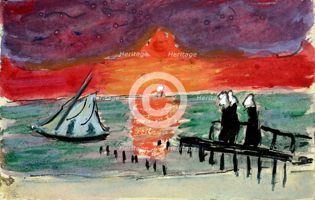 Baltic Sea, 1910s. Artist: Verefkin, Marianne, von (1860-1938)