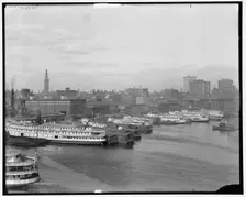 Baltimore, Maryland, skyline and waterfront, between 1910 and 1915. Creator: Unknown