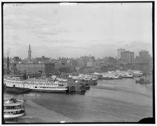 Baltimore, Maryland, skyline and waterfront, between 1910 and 1915. Creator: Unknown