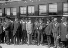 Baltimore And Ohio Railway - Cabinet Officers Inspecting Saftey First Train: Redfield..., 1917. Creator: Harris & Ewing